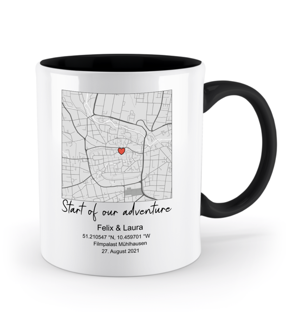 Valentinstag Tasse mit personalisierter Karte| Schollys