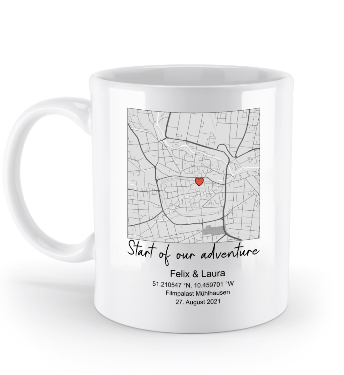 Valentinstag Tasse mit personalisierter Karte| Schollys