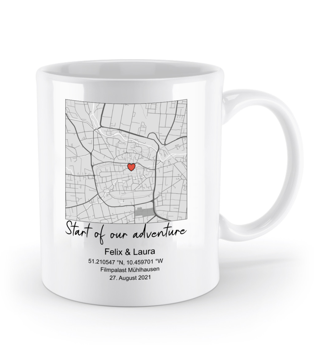Valentinstag Tasse mit personalisierter Karte| Schollys