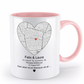Valentinstag Tasse mit personalisierter Karte| Schollys