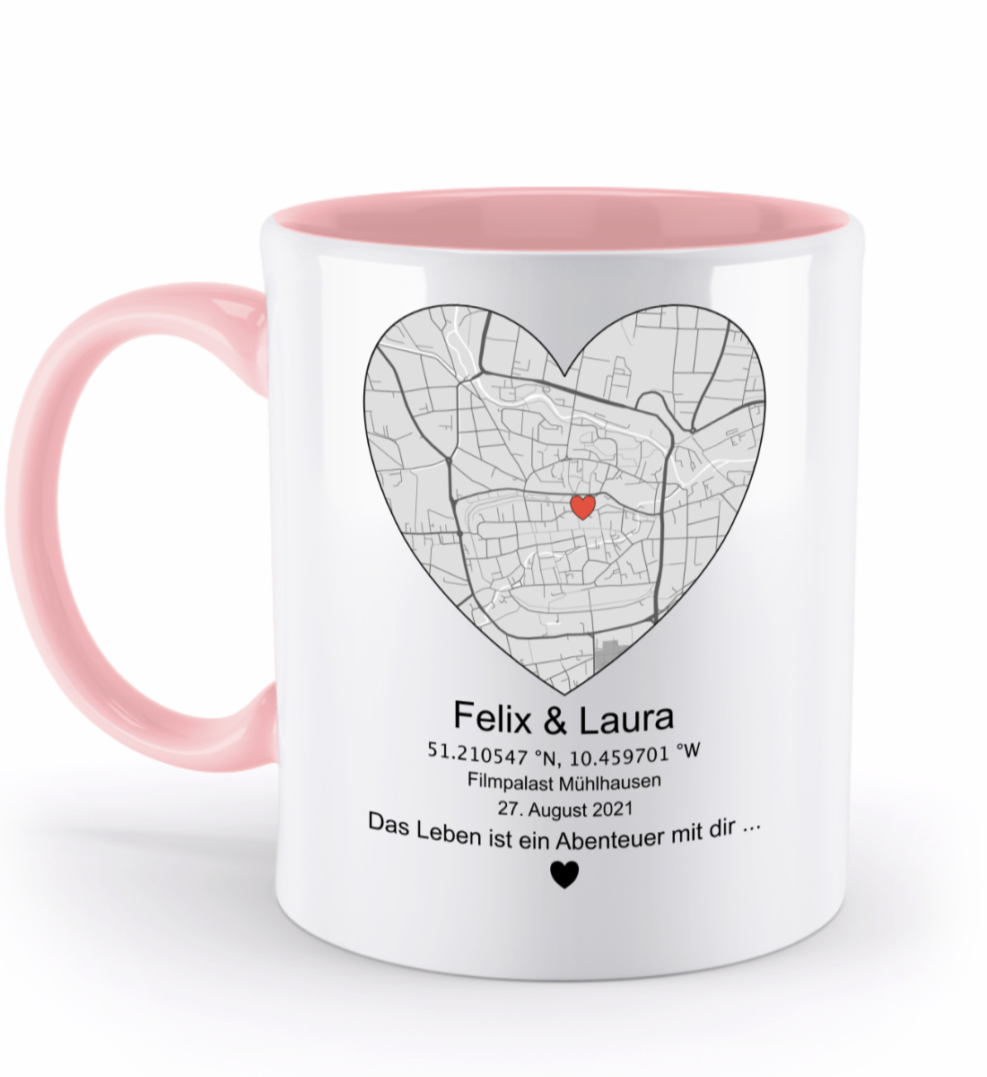 Valentinstag Tasse mit personalisierter Karte| Schollys