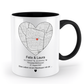 Valentinstag Tasse mit personalisierter Karte| Schollys
