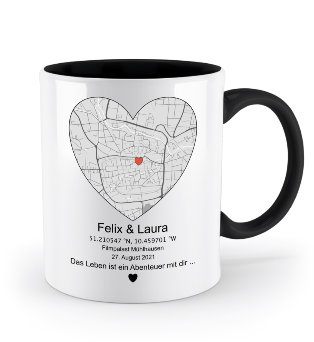 Valentinstag Tasse mit personalisierter Karte| Schollys