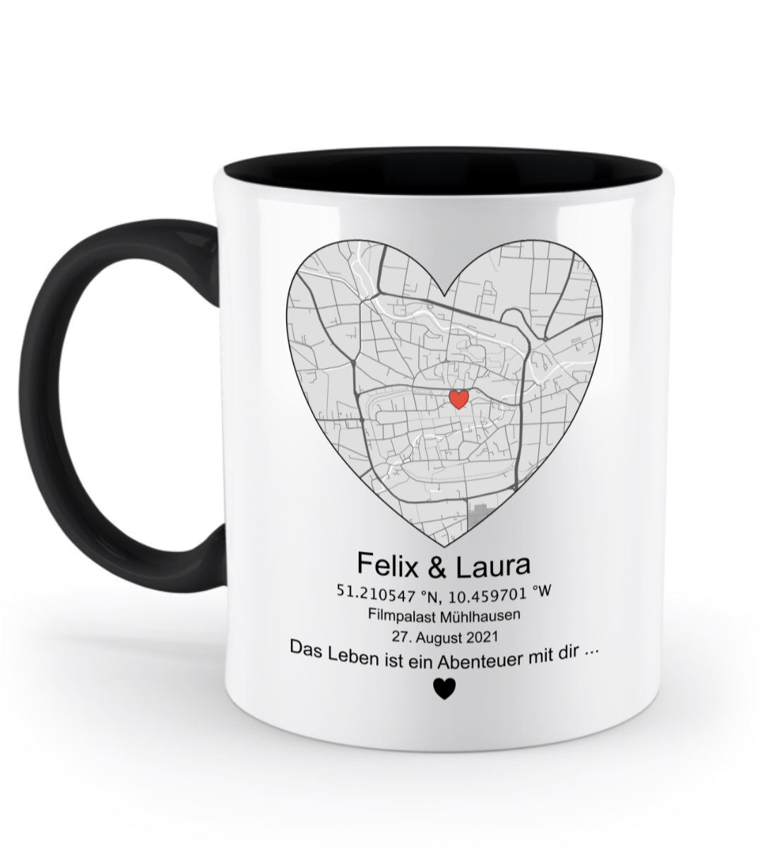 Valentinstag Tasse mit personalisierter Karte| Schollys