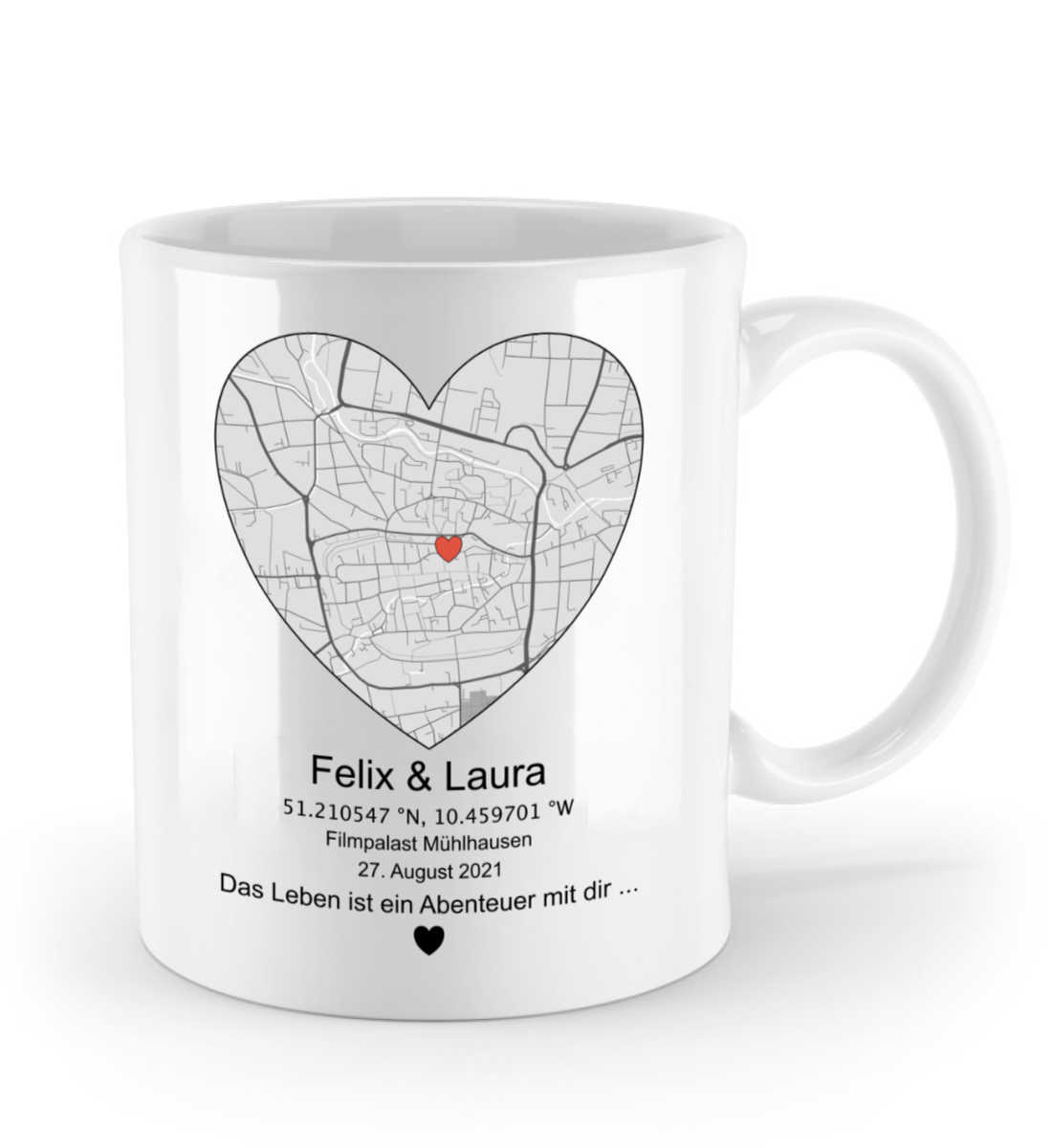 Valentinstag Tasse mit personalisierter Karte| Schollys