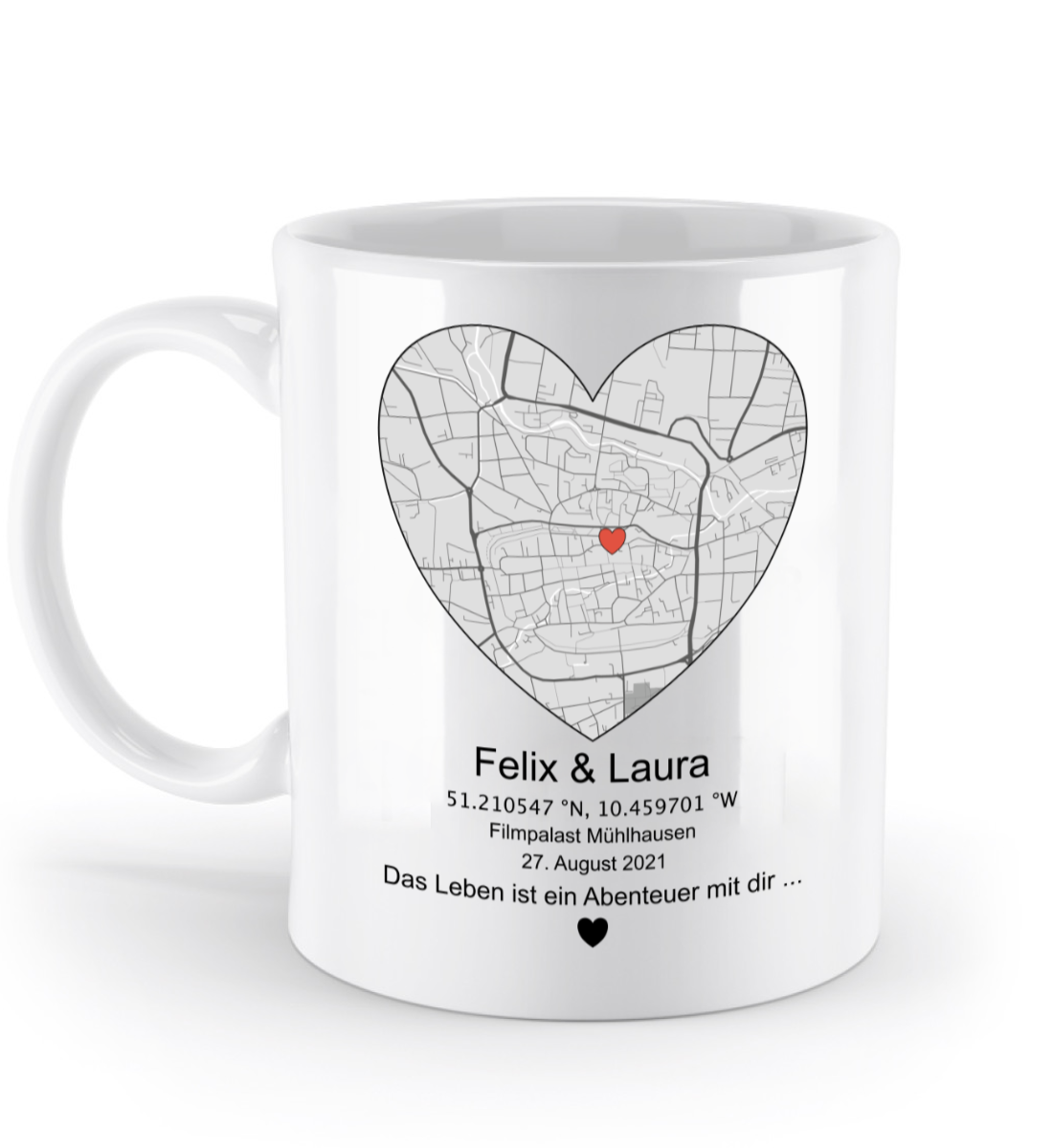 Valentinstag Tasse mit personalisierter Karte| Schollys