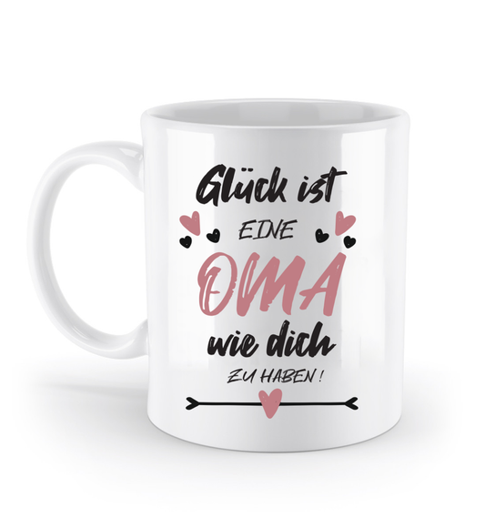 Tasse mit Spruch - "Glück ist eine Oma wie dich zu haben!" - Geschenktasse, Geschenkidee, Fototasse