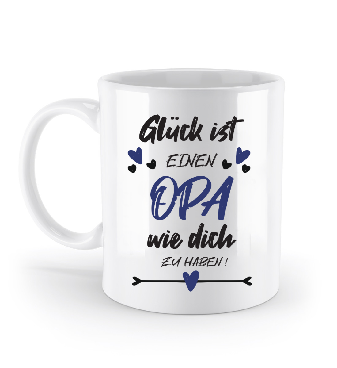 Tasse mit Spruch - "Glück ist einen Opa wie dich zu haben!" - Geschenktasse, Geschenkidee, Fototasse