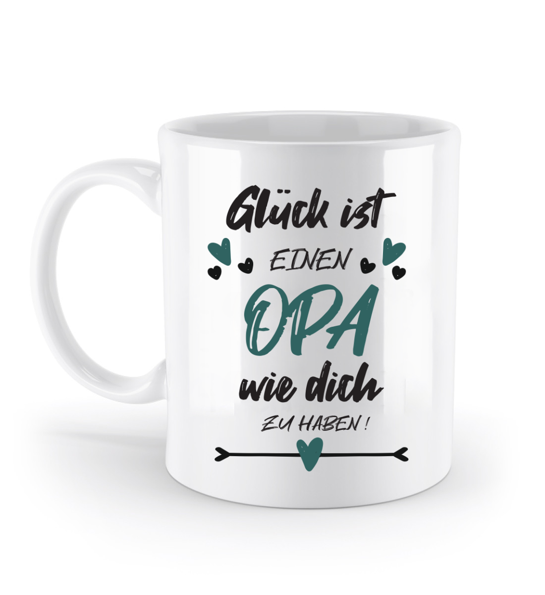 Tasse mit Spruch - "Glück ist einen Opa wie dich zu haben!" - Geschenktasse, Geschenkidee, Fototasse