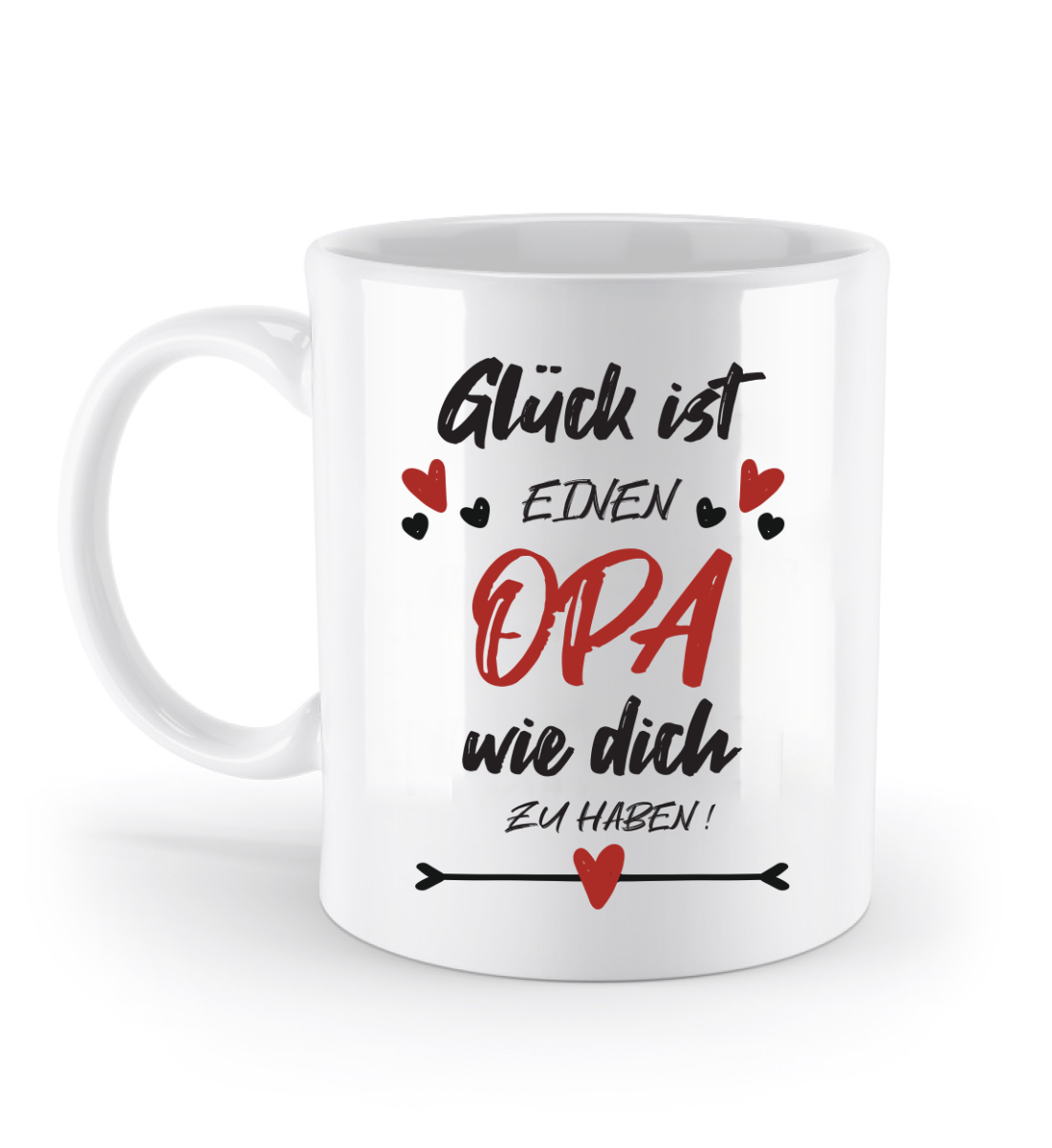 Tasse mit Spruch - "Glück ist einen Opa wie dich zu haben!" - Geschenktasse, Geschenkidee, Fototasse