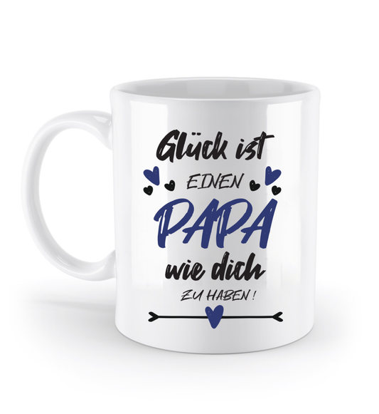 Tasse mit Spruch - "Glück ist einen Papa wie dich zu haben!" - Geschenktasse, Geschenkidee, Fototasse