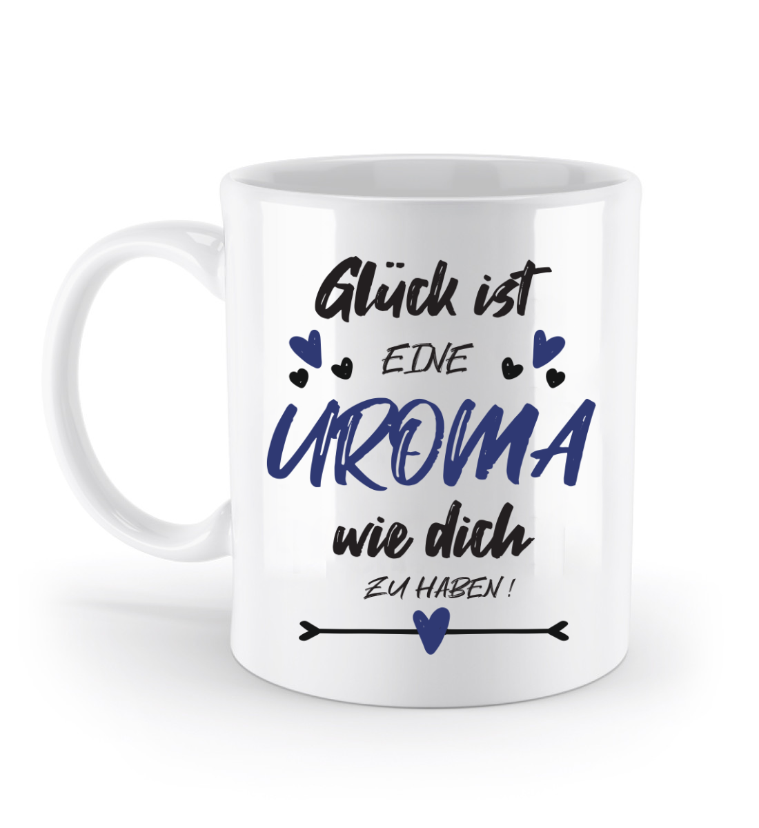 Tasse mit Spruch - "Glück ist eine Uroma wie dich zu haben!" - Geschenktasse, Geschenkidee, Fototasse