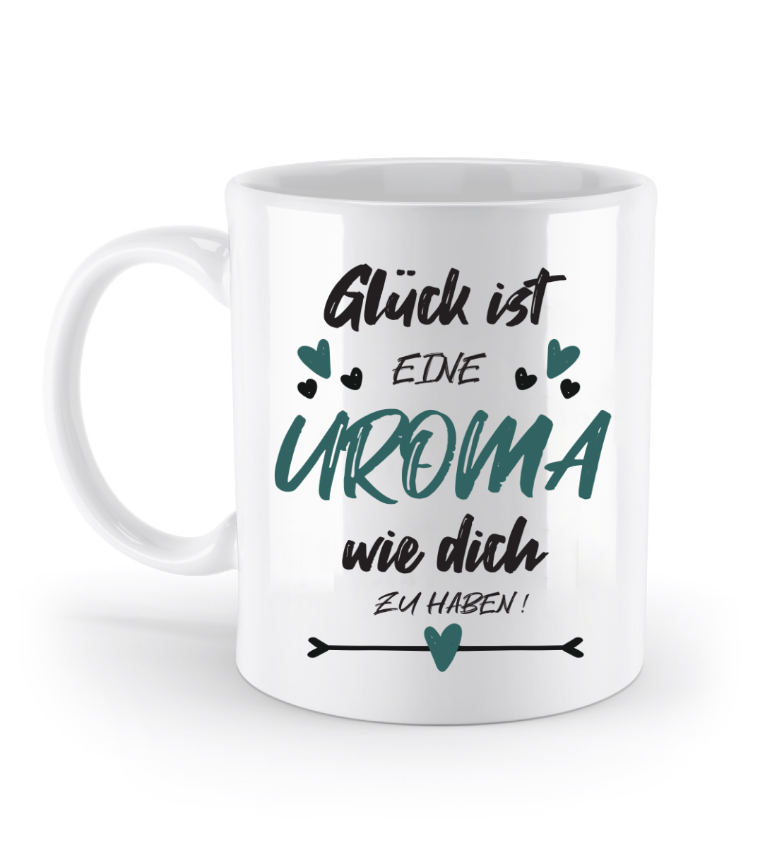 Tasse mit Spruch - "Glück ist eine Uroma wie dich zu haben!" - Geschenktasse, Geschenkidee, Fototasse