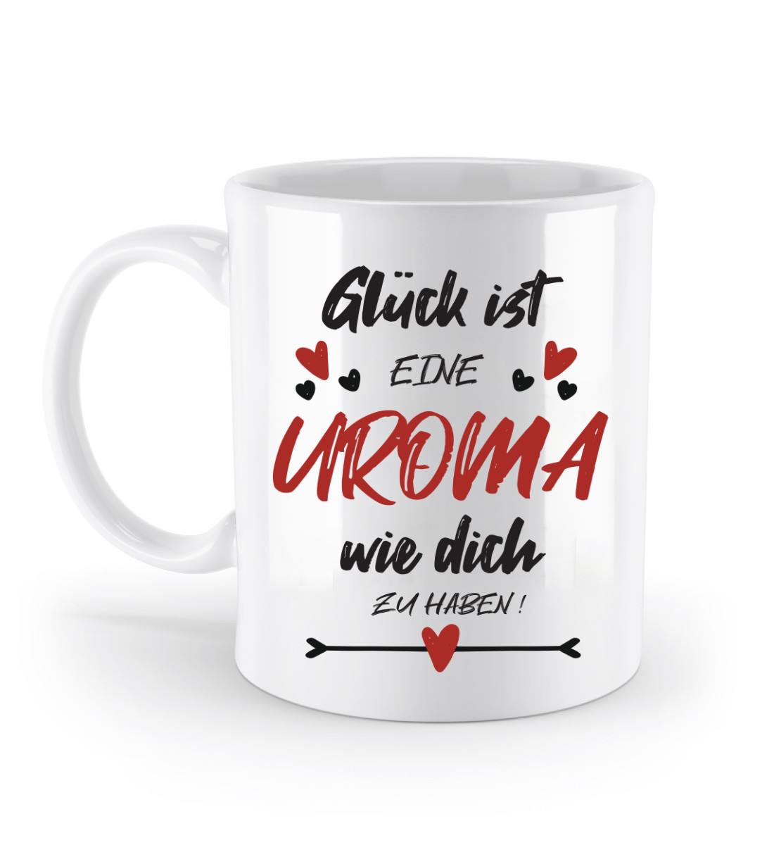 Tasse mit Spruch - "Glück ist eine Uroma wie dich zu haben!" - Geschenktasse, Geschenkidee, Fototasse