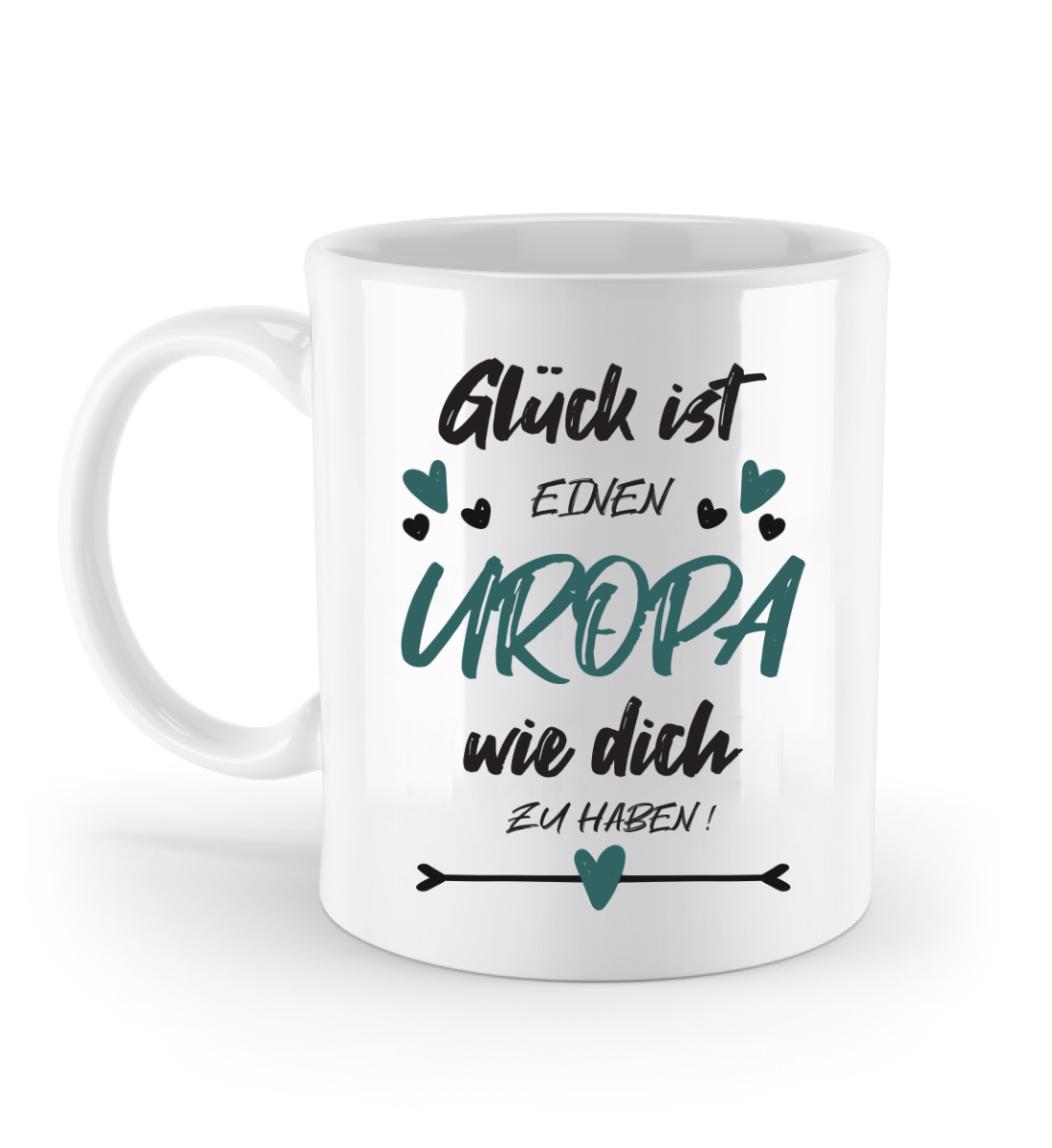 Tasse mit Spruch - "Glück ist einen Uropa wie dich zu haben!" - Geschenktasse, Geschenkidee, Fototasse