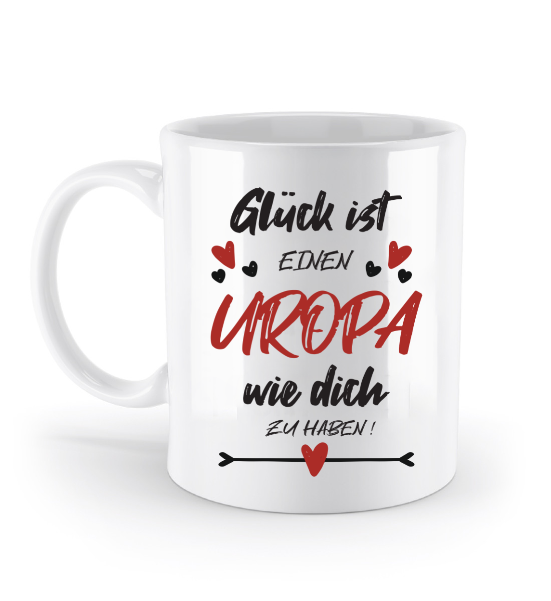 Tasse mit Spruch - "Glück ist einen Uropa wie dich zu haben!" - Geschenktasse, Geschenkidee, Fototasse