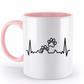 Tasse mit Herzschlag und zwei Pfoten – personalisierbar mit Namen für Tierliebhaber | Schollys - Schollys