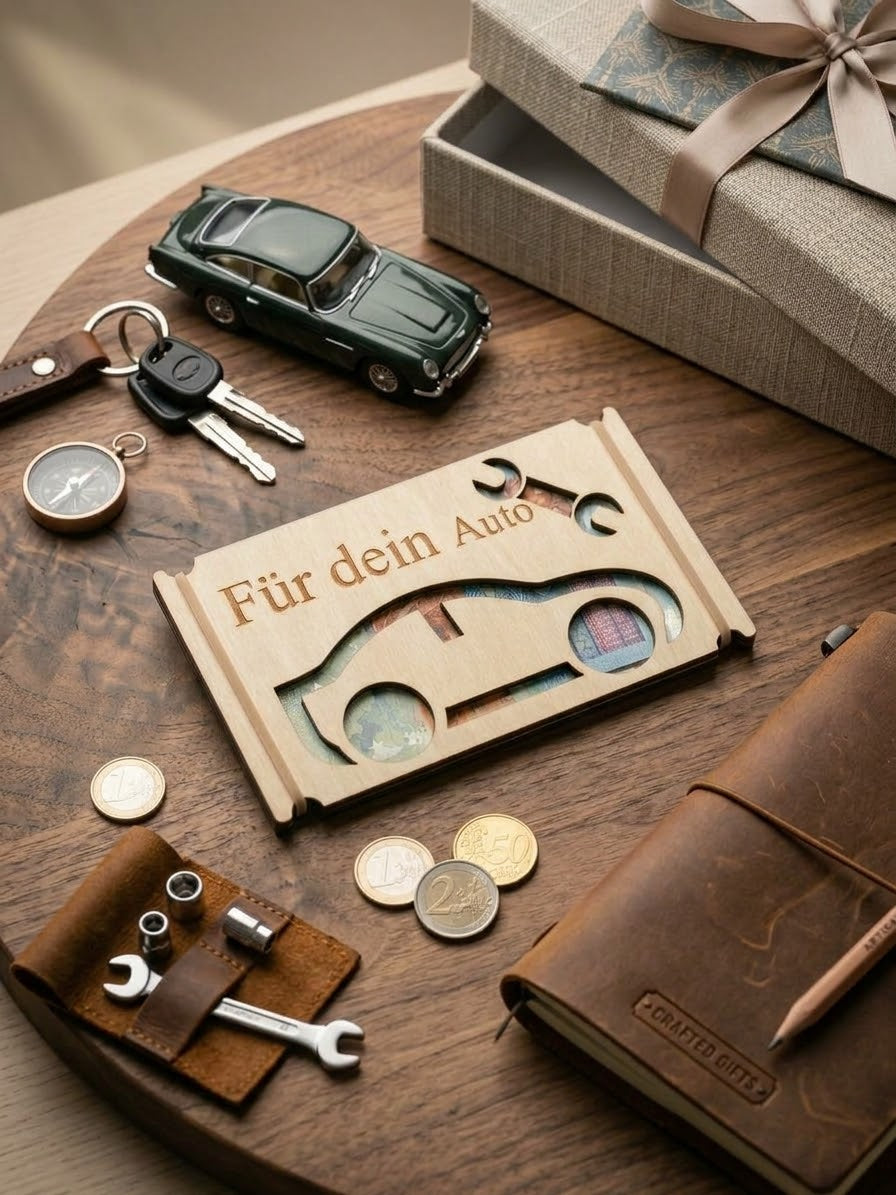 Holz-Geldkarte „Für dein Auto"  | Schollys - Schollys