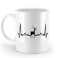 Tasse mit Herzschlag und Hirsch – personalisierbar mit Namen für Jäger und Naturliebhaber | Schollys - Schollys