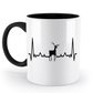 Tasse mit Herzschlag und Hirsch – personalisierbar mit Namen für Jäger und Naturliebhaber | Schollys - Schollys