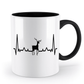 Tasse mit Herzschlag und Hirsch – personalisierbar mit Namen für Jäger und Naturliebhaber | Schollys - Schollys