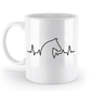Tasse mit Herzschlag und Pferdekopf – personalisierbar mit Namen für Pferdeliebhaber | Schollys - Schollys