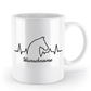 Tasse mit Herzschlag und Pferdekopf – personalisierbar mit Namen für Pferdeliebhaber | Schollys - Schollys