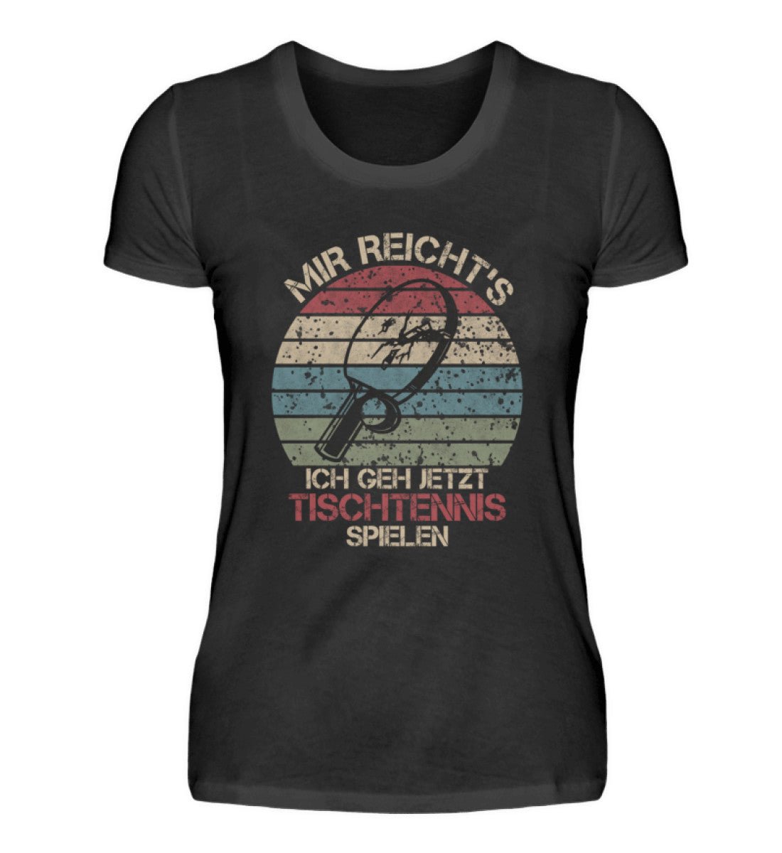 Tischtennis Damen T-Shirt - Retro Look - "Ich gehe jetzt Tischtennis spielen!" | Schollys - Schollys