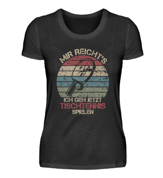 Tischtennis Damen T-Shirt - Retro Look - "Ich gehe jetzt Tischtennis spielen!" | Schollys - Schollys