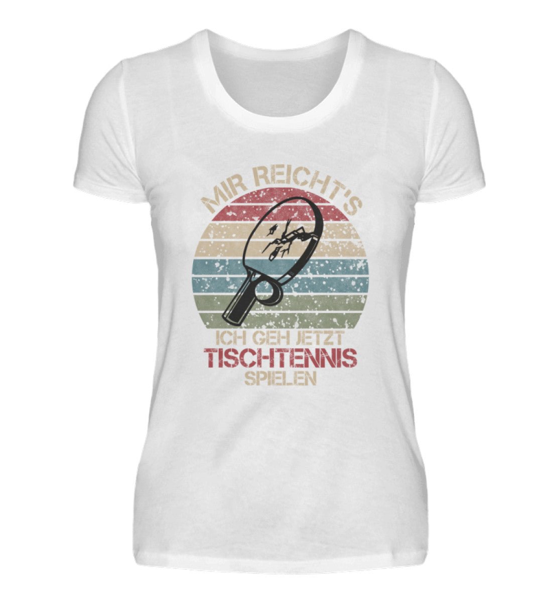 Tischtennis Damen T-Shirt - Retro Look - "Ich gehe jetzt Tischtennis spielen!" | Schollys - Schollys