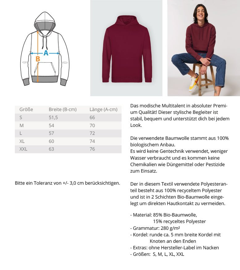 Tischtennis Unisex Hoodie - Retro Look - "Ich gehe jetzt Tischtennis spielen!" | Schollys - Schollys