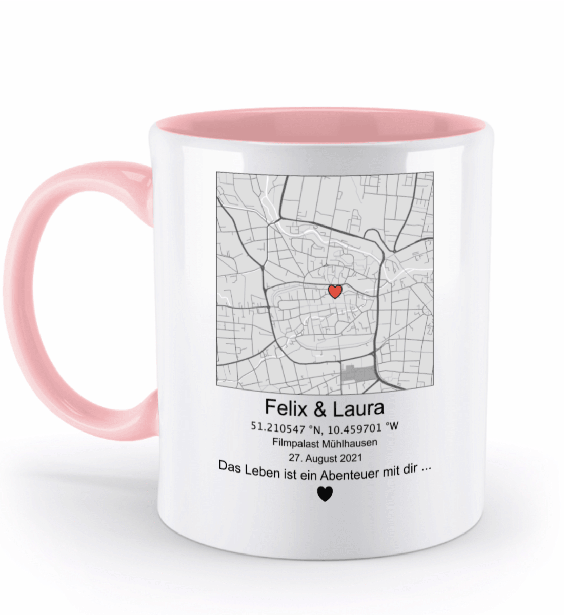 Valentinstag Tasse mit personalisierter Karte| Schollys - Schollys