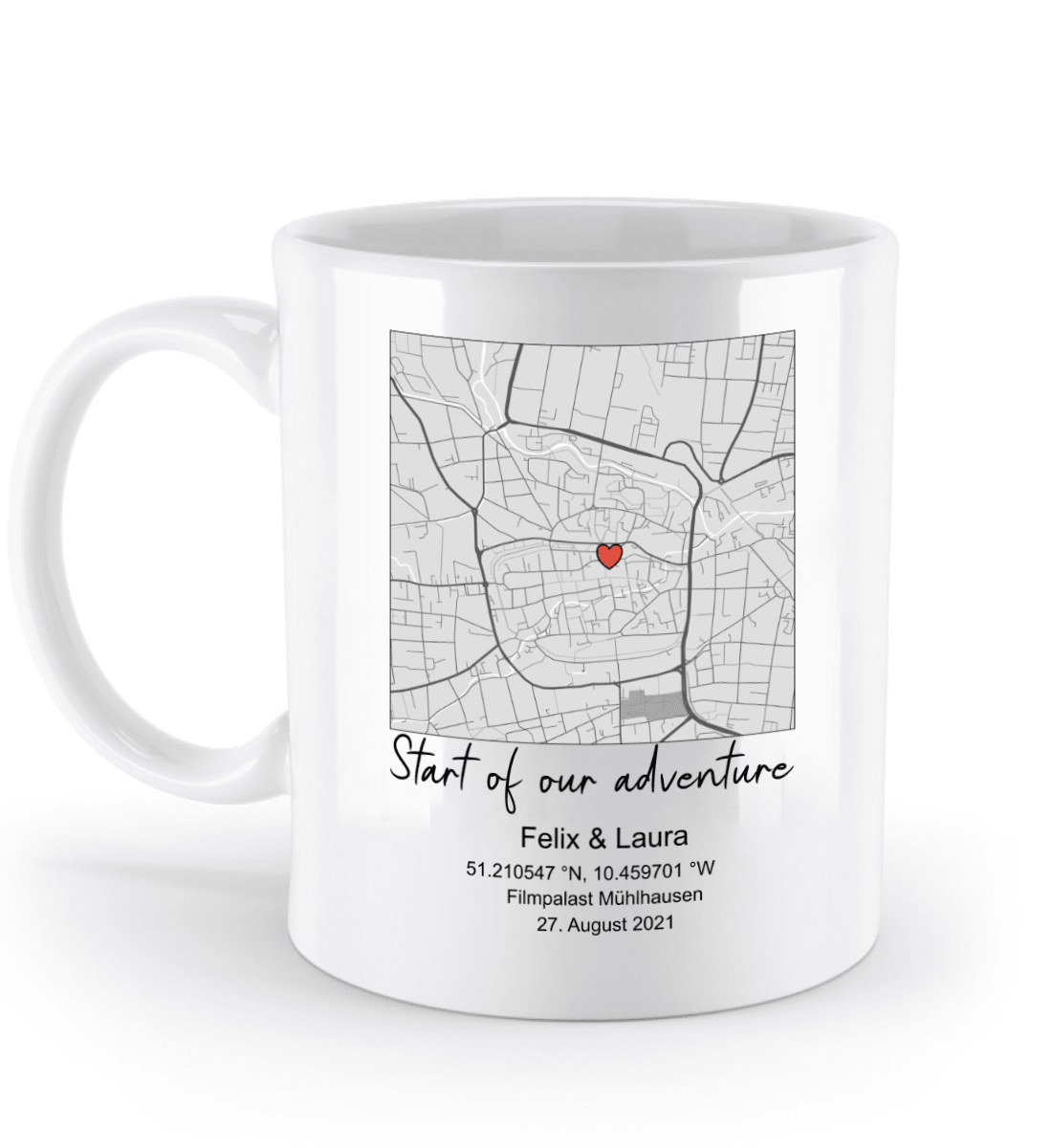 Valentinstag Tasse mit personalisierter Karte| Schollys - Schollys