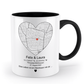 Valentinstag Tasse mit personalisierter Karte| Schollys - Schollys