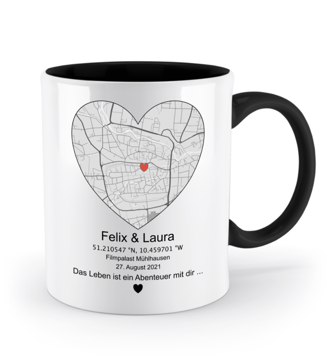 Valentinstag Tasse mit personalisierter Karte| Schollys - Schollys